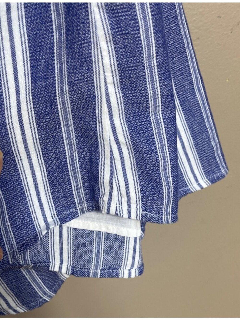 Harper Heritage Shirt Dress Blue Button Preppy Summer Casual Tunic Pockets Wom M - Picture 12 of 12